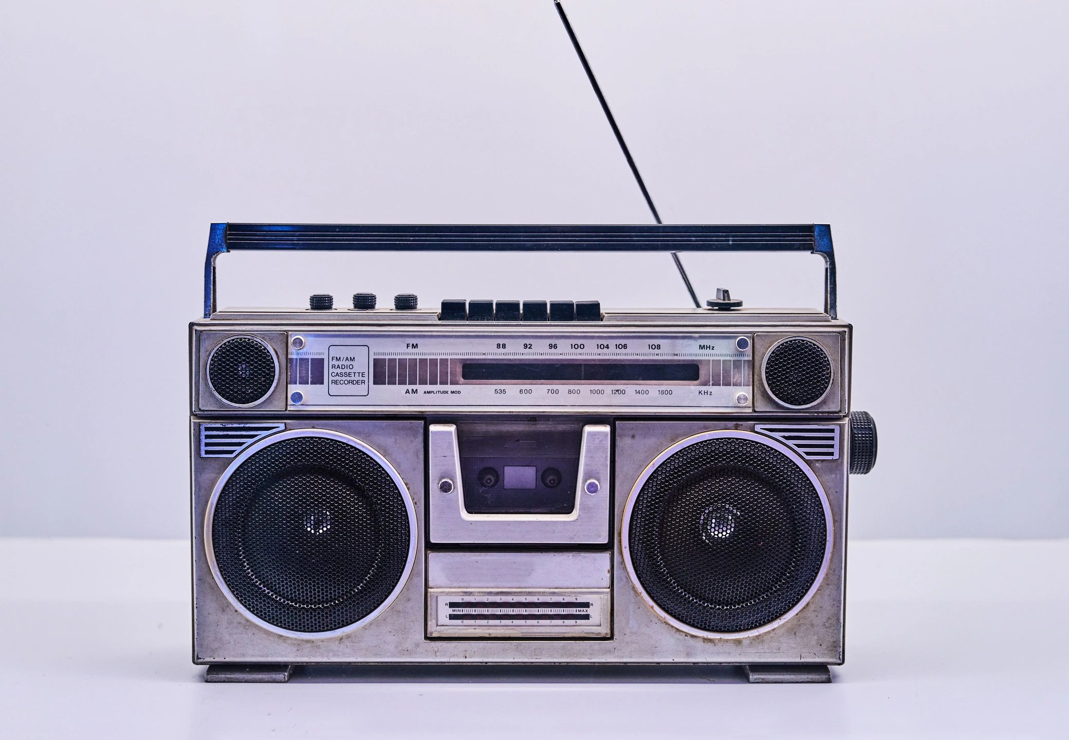 Vintage boombox cassette player